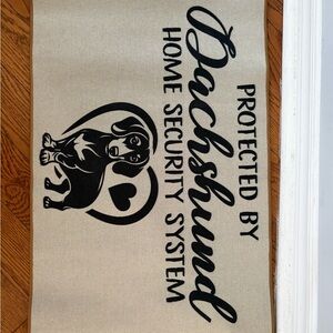 Dachshund Home Security System Dog Mat - Black and Tan